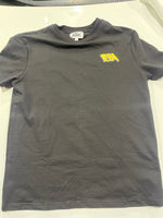 Running to money black and yellow graphic tee