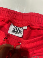 Red rhinestone RTM (get rich or die trying) shorts