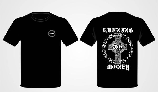 Black and white luxury RTM (running to money)t-shirt